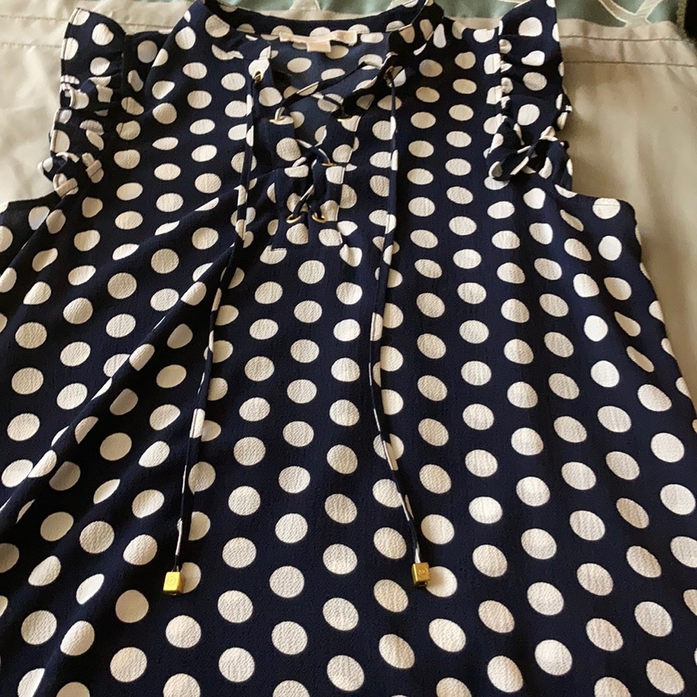 Michael Kora polka dot blouse